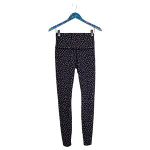 VARLEY Midnight Leopard Print High Waisted Activewear Leggings Sz Small